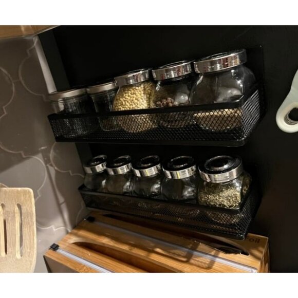 Magnetic Spice Rack for Refrigerator, 2 Pack Magnetic Shelf, Fridge Magnet - Picture 2 of 2